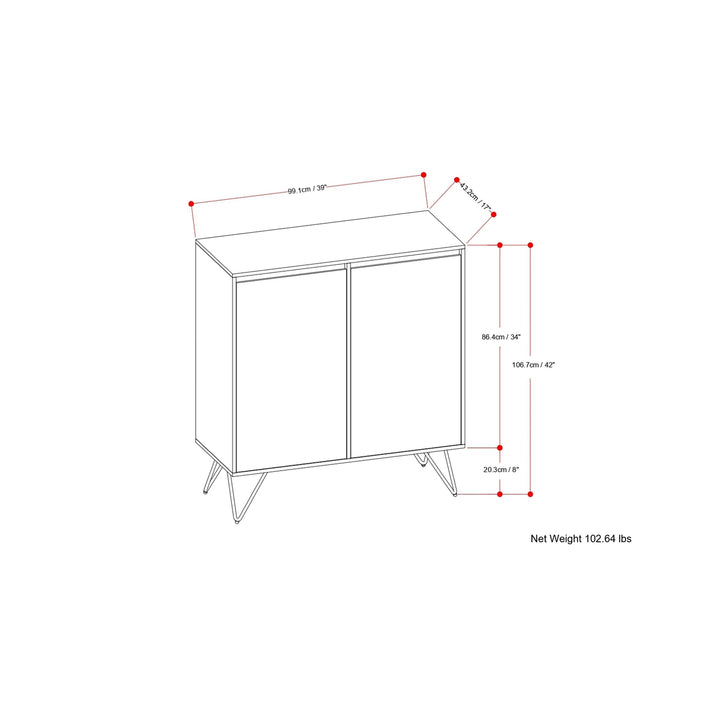 Hunter Medium Storage Cabinet in Mango Image 11