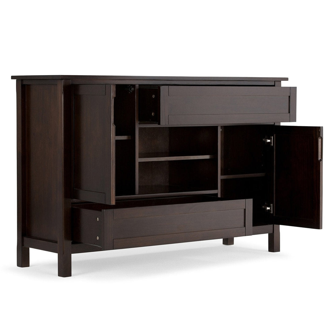 Simpli Home Sidney Tall TV Stand Dark Tobacco Brown for TVs Up to 60 Inches Image 4