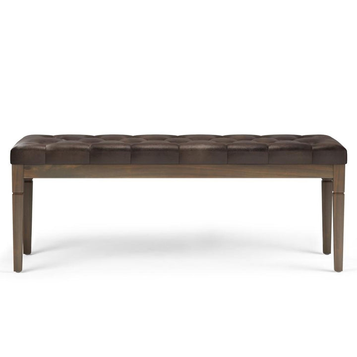 Waverly Ottoman Bench in Distressed Vegan Leather Image 4
