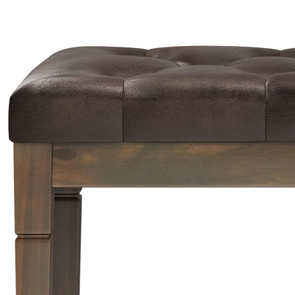 Waverly Ottoman Bench in Distressed Vegan Leather Image 5