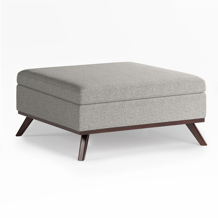 Owen Medium Square Table Ottoman in Linen Image 2