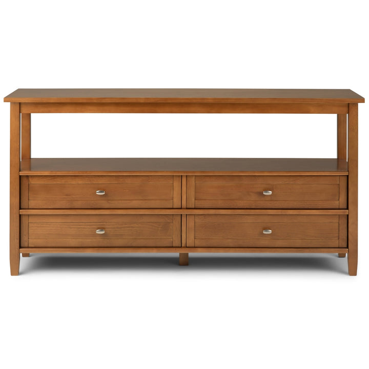 Warm Shaker Wide Console Table Image 5