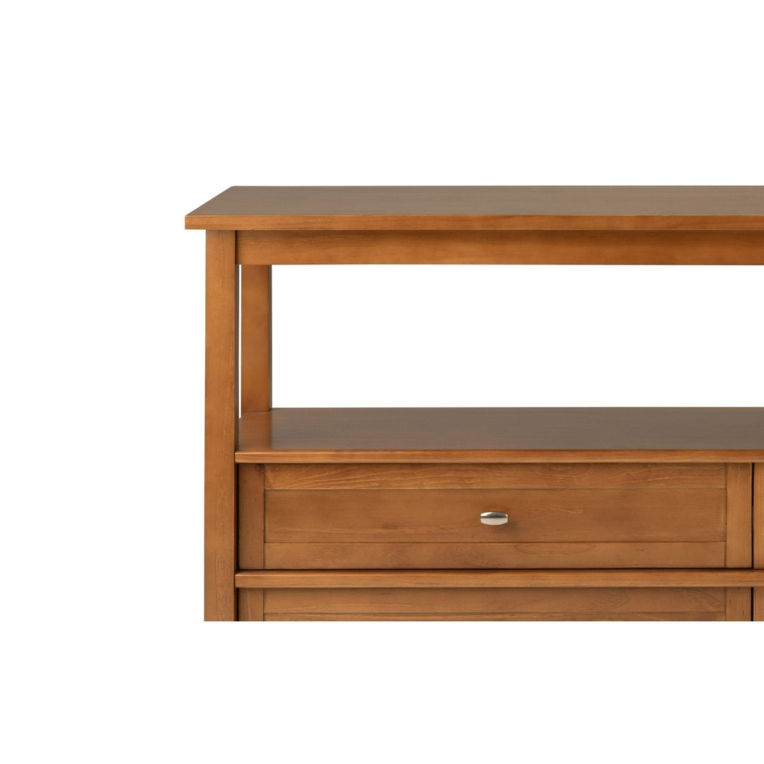 Warm Shaker Wide Console Table Image 9
