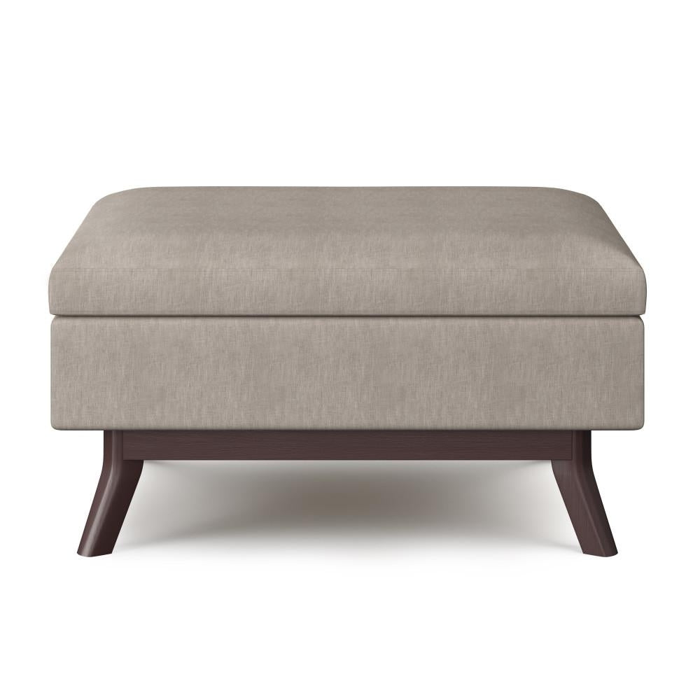 Owen Small Coffee Table Ottoman in Linen Image 9
