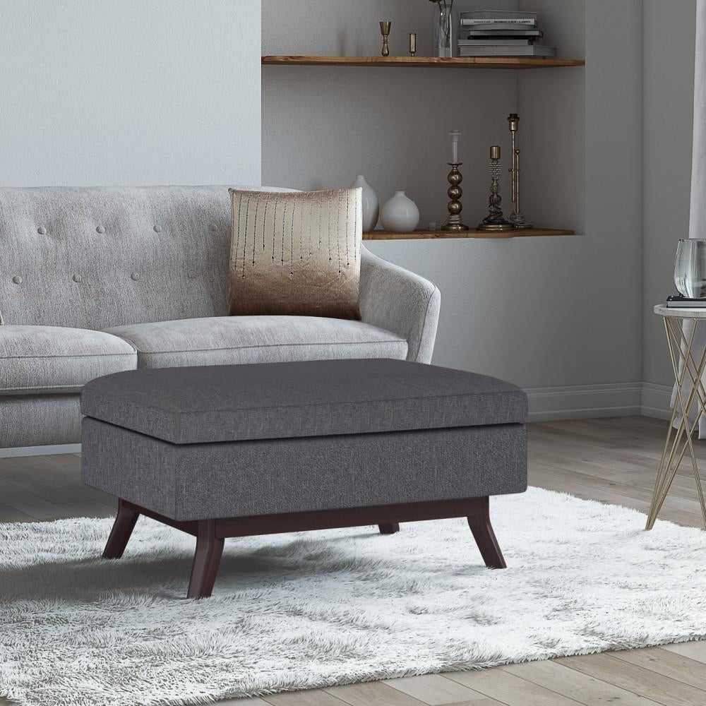 Owen Small Coffee Table Ottoman in Linen Image 12