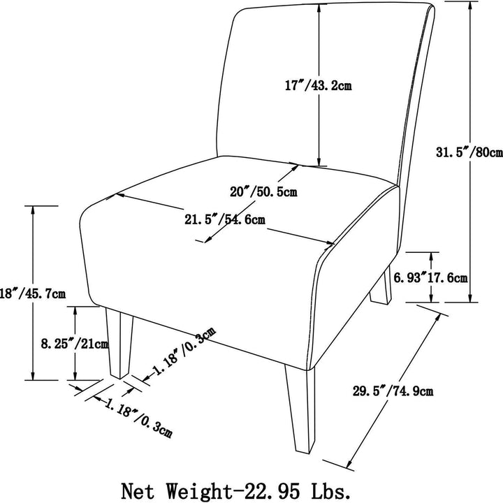 Woodford Accent Chair Beige and White Modern Design High Density Foam Comfort Image 6