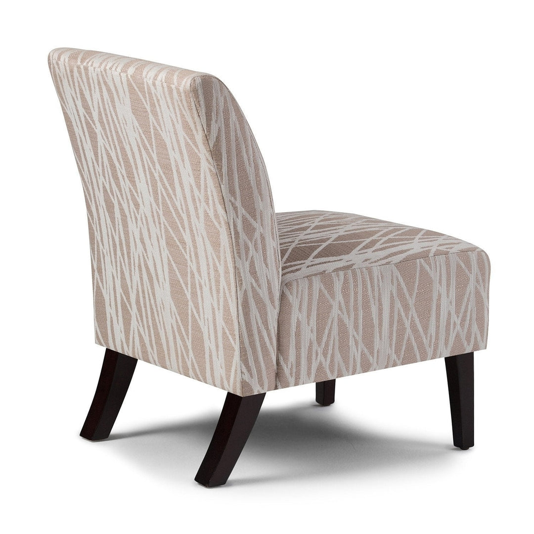 Woodford Accent Chair Beige and White Modern Design High Density Foam Comfort Image 8