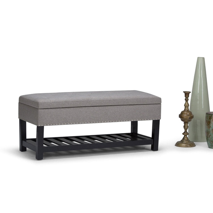 Lomond Ottoman Bench in Linen Image 3