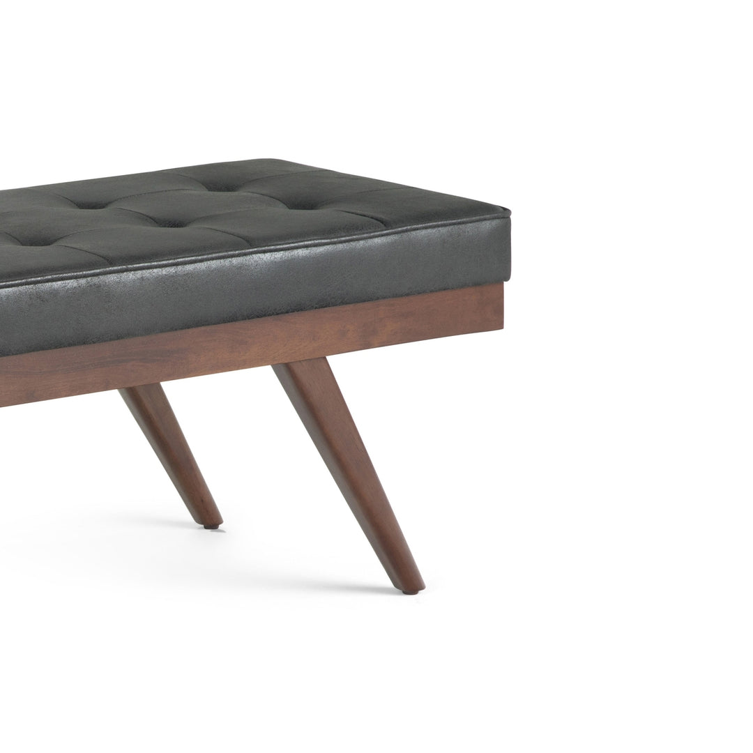 Pierce Ottoman Bench in Distressed Vegan Leather Image 7