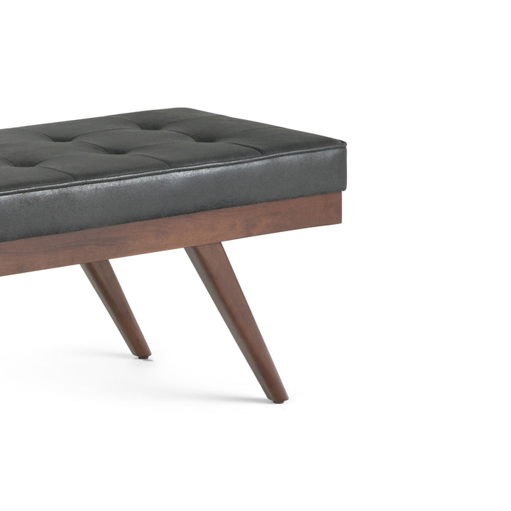 Pierce Ottoman Bench in Distressed Vegan Leather Image 7