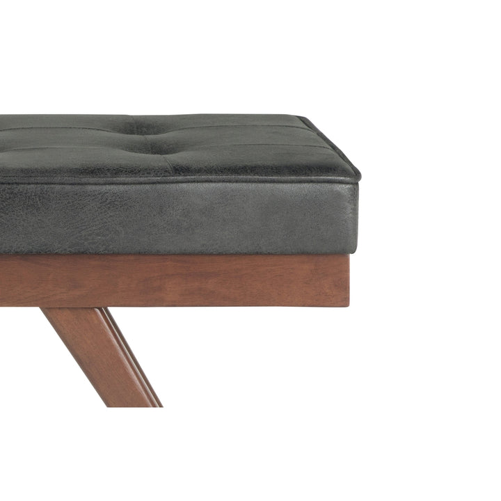 Pierce Ottoman Bench in Distressed Vegan Leather Image 9