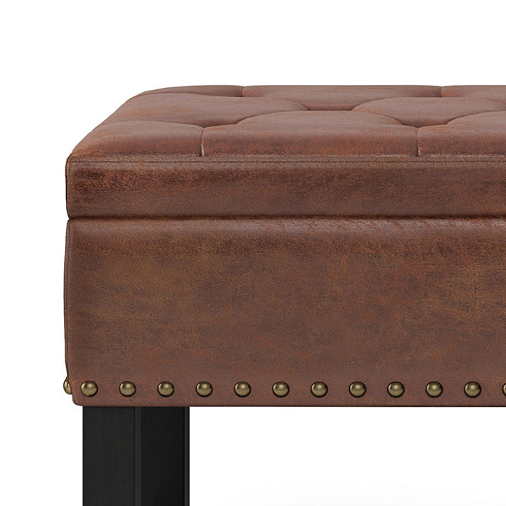 Lomond Ottoman Bench in Distressed Vegan Leather Image 5
