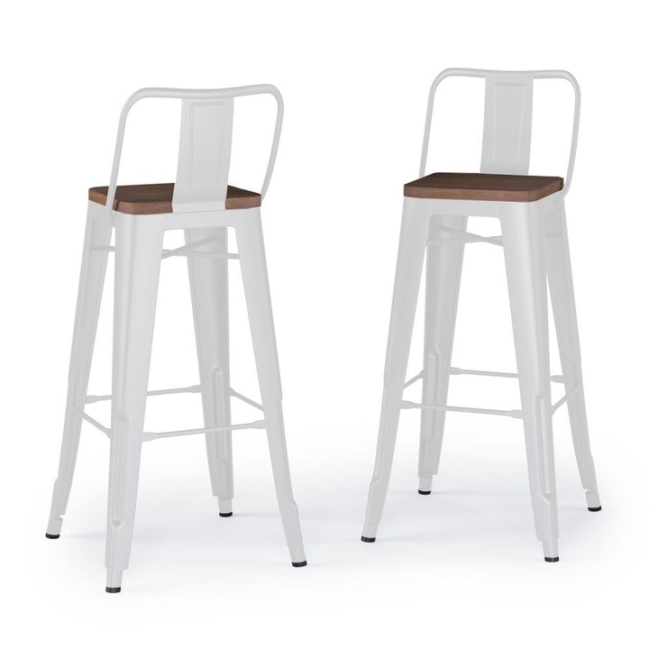 Rayne 30 inch Metal / Wood Bar Stool (Set of 2) Image 2