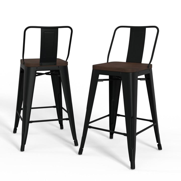 Rayne Metal Wood Counter Stool (Set of 2) Image 2