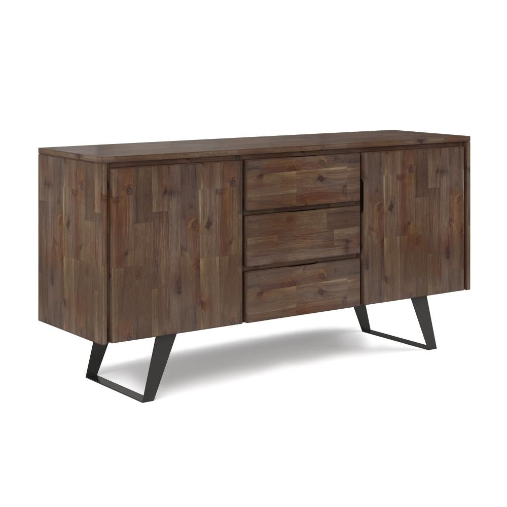 Lowry Sideboard Buffet Solid Acacia Wood Modern Industrial 60 Inch Storage Cabinet Image 3