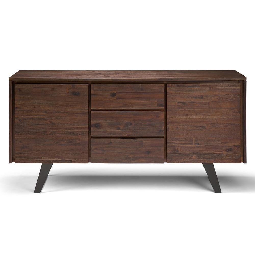 Lowry Sideboard Buffet Solid Acacia Wood Modern Industrial 60 Inch Storage Cabinet Image 8