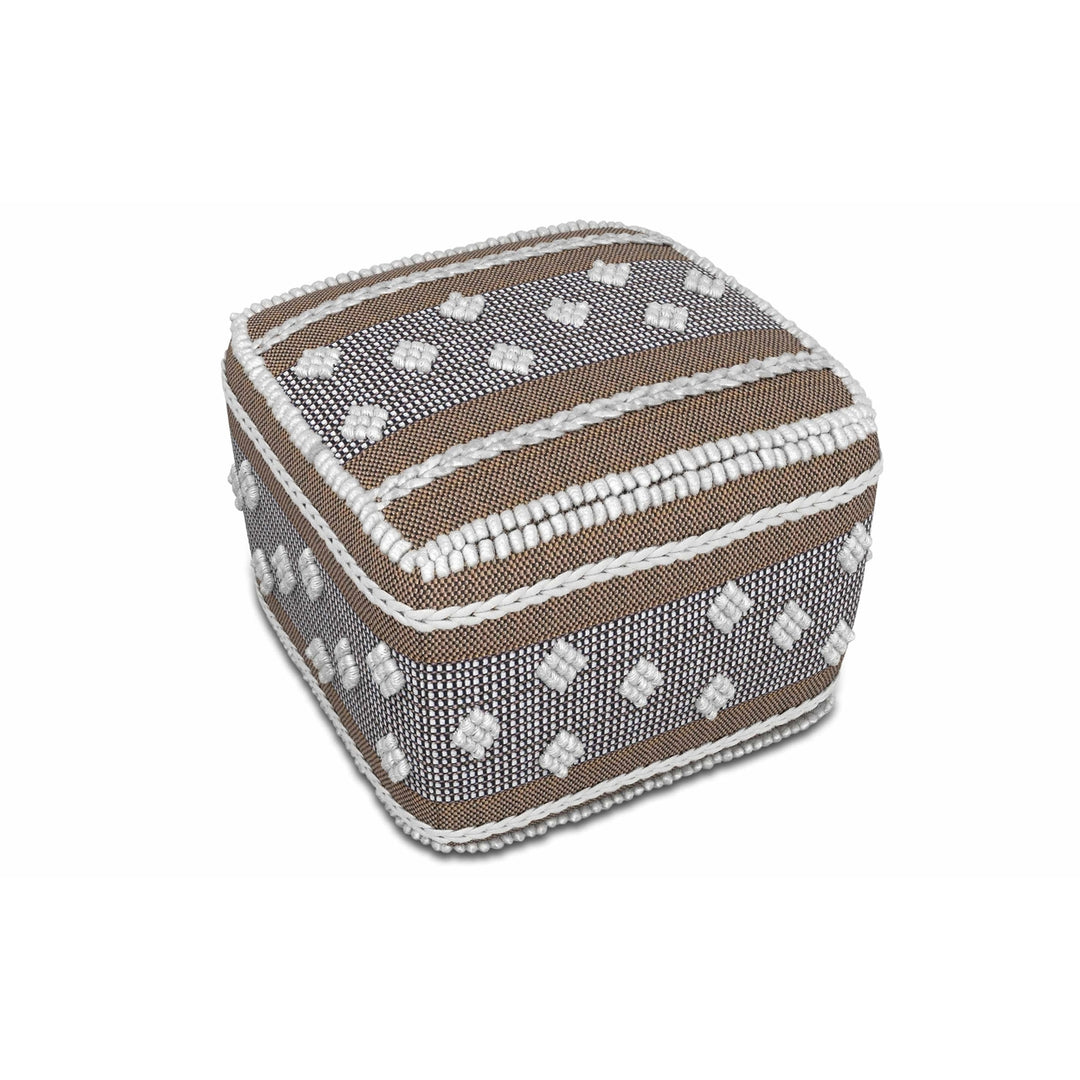 Mapleton Outdoor Indoor Pouf Water UV Resistant Soft Recycled Polyester 24in Image 4