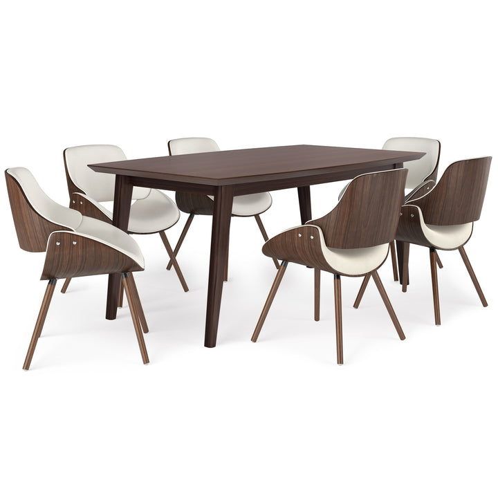 Malden / Draper 7 Pc Dining Set with Wood Back Chair Image 3