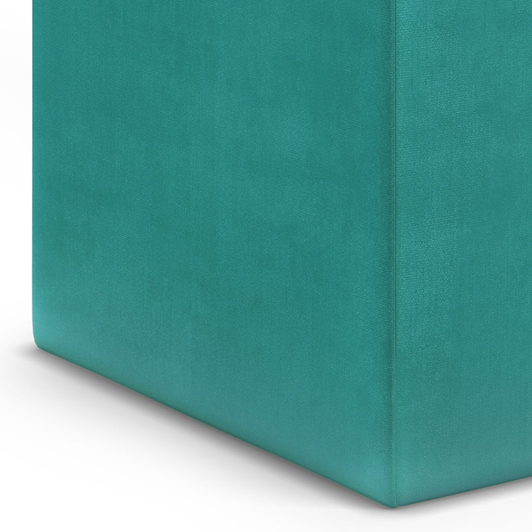 Rockwood Cube Storage Ottoman in Velvet Fabric Image 9