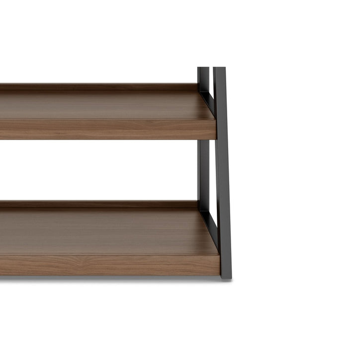 Sawhorse Solid Walnut Veneer and Metal TV Media Stand Image 9