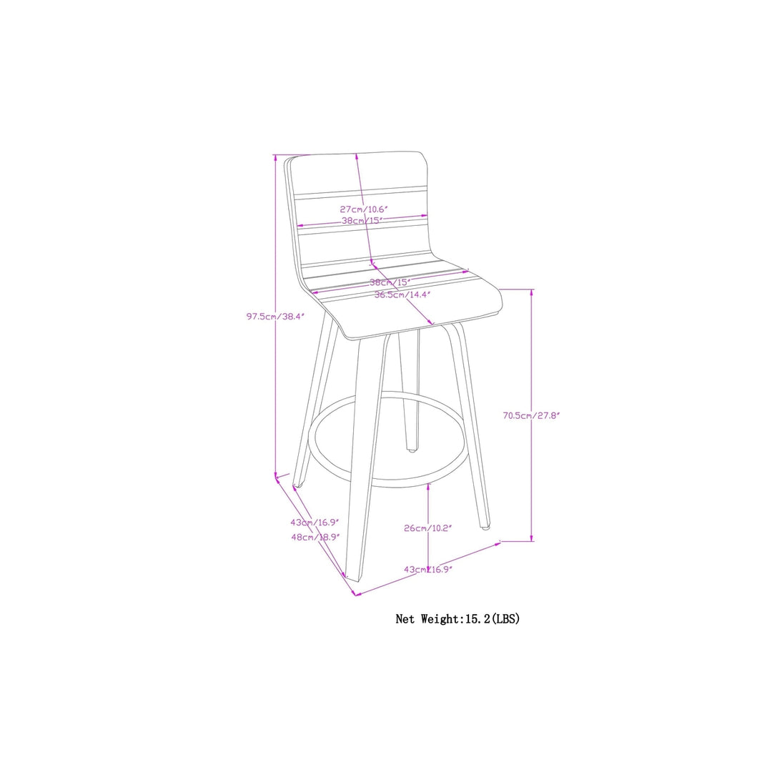 Roland Swivel Bar Stool in Linen Image 10