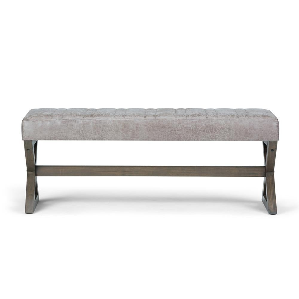 Salinger Ottoman Bench in Distressed Vegan Leather Image 12