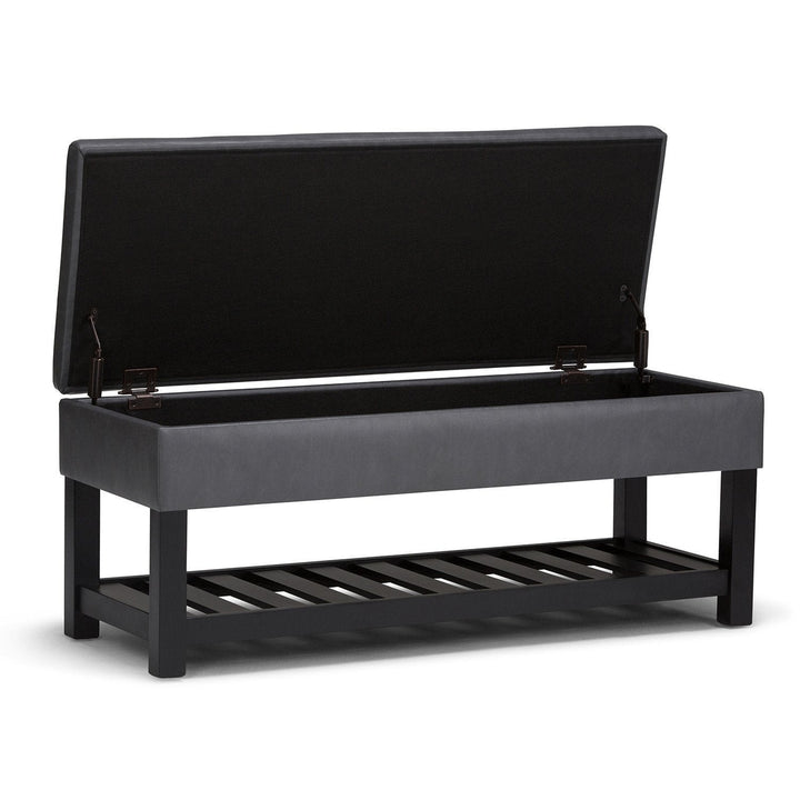 Memphis Ottoman Bench in Vegan Leather Image 3