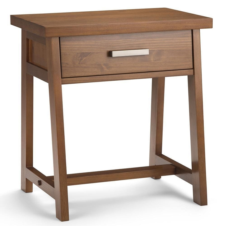 Simpli Home Sawhorse Night Stand Solid Wood Industrial Style 1 Drawer Table 16x24x26 Image 1