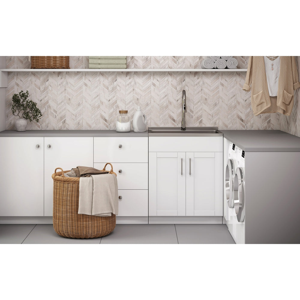 Modern Wide Shaker 28 inch Laundry Cabinet Image 2