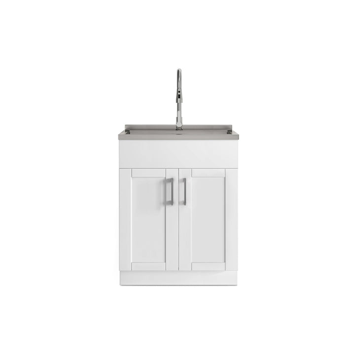 Modern Wide Shaker 28 inch Laundry Cabinet Image 3
