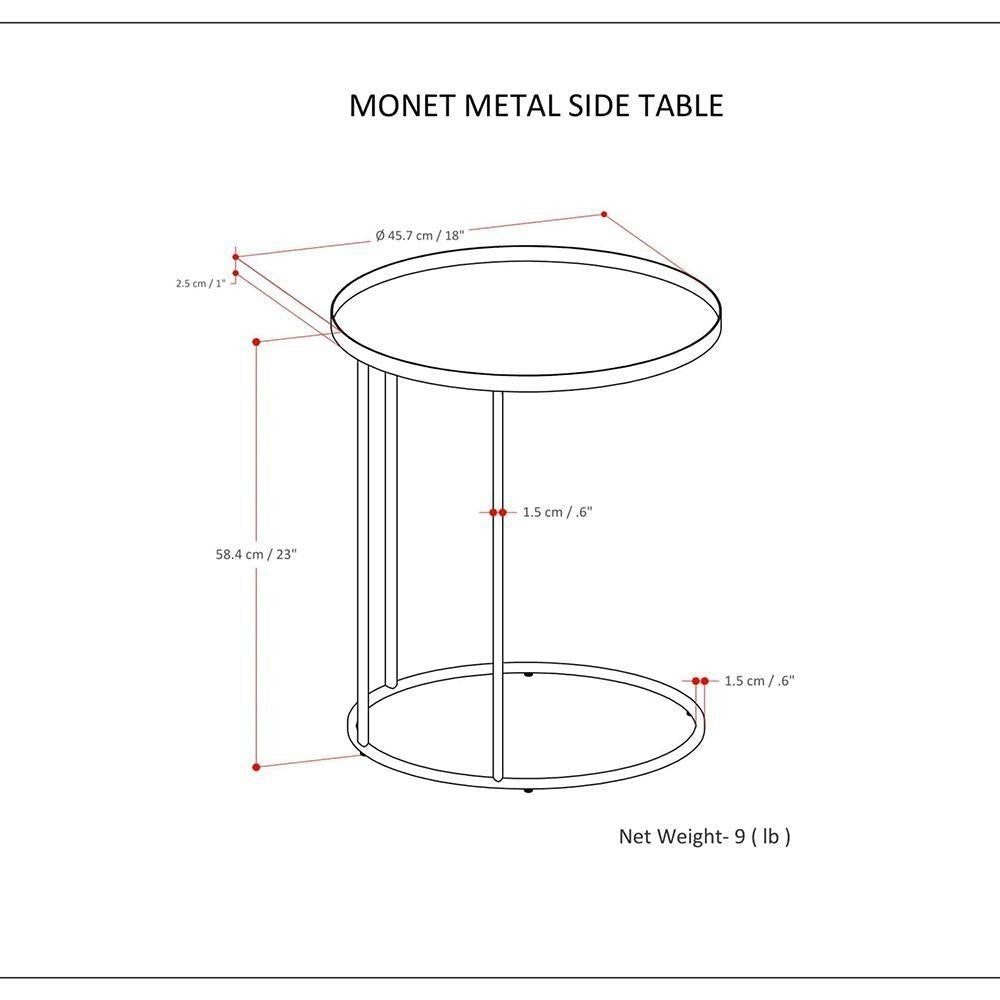 Monet Side Metal Table Image 12