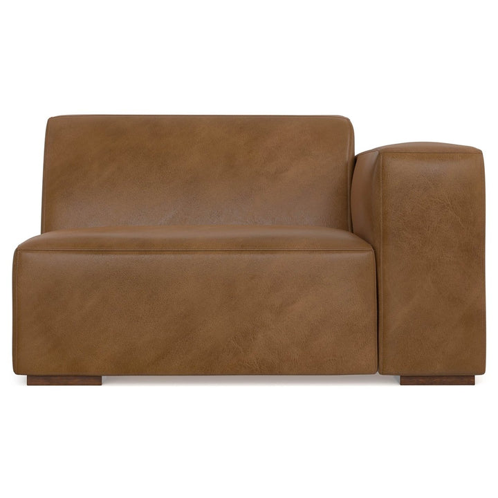 Rex Right Arm Module Genuine Leather Modular Sofa Sectional Accent Chair Image 4