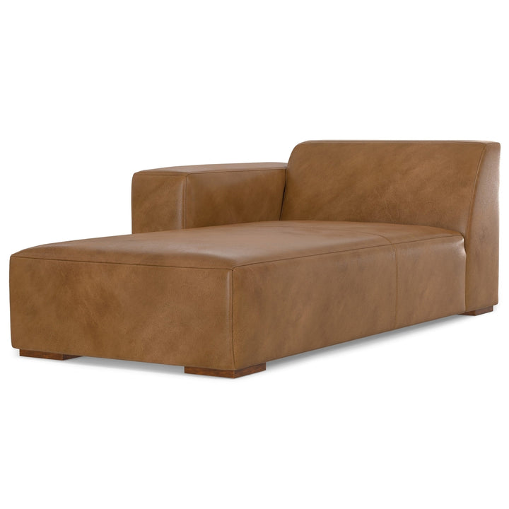 Rex Left Chaise Module Genuine Leather Modular Sofa Comfortable Design Image 6