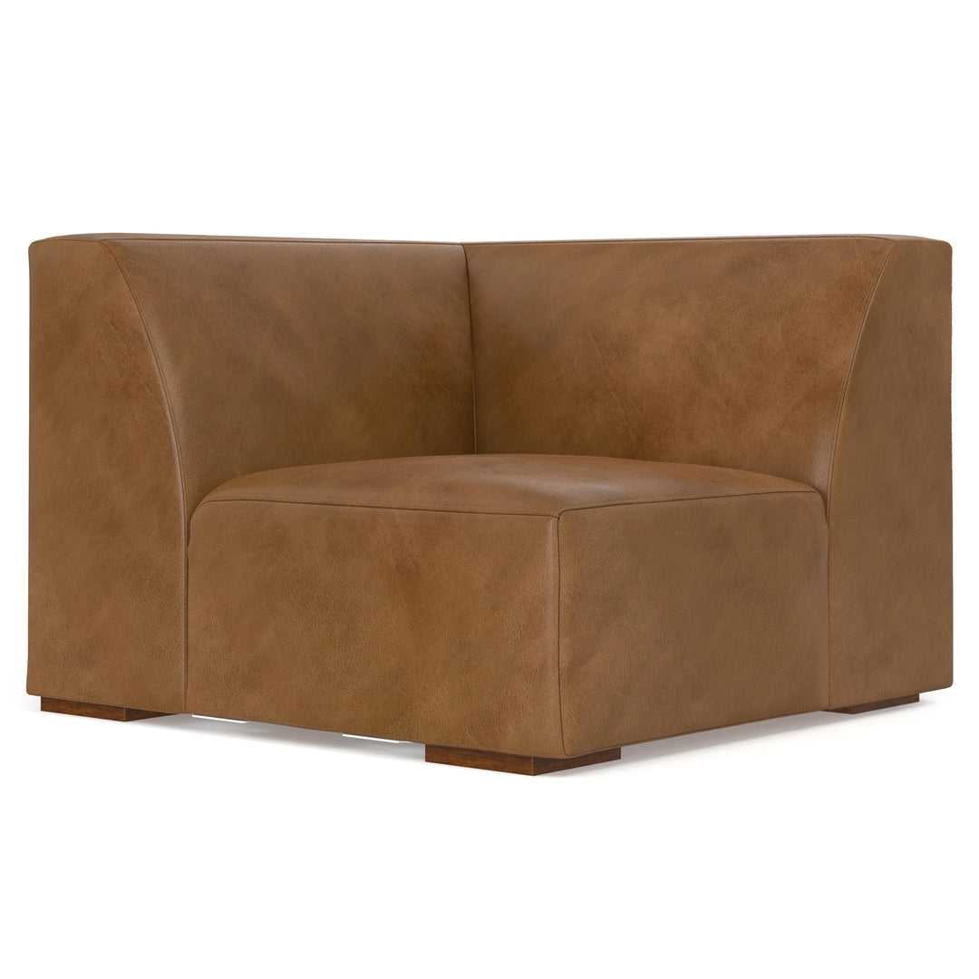 Rex U-Shaped Sectional in Genuine Leather Image 5