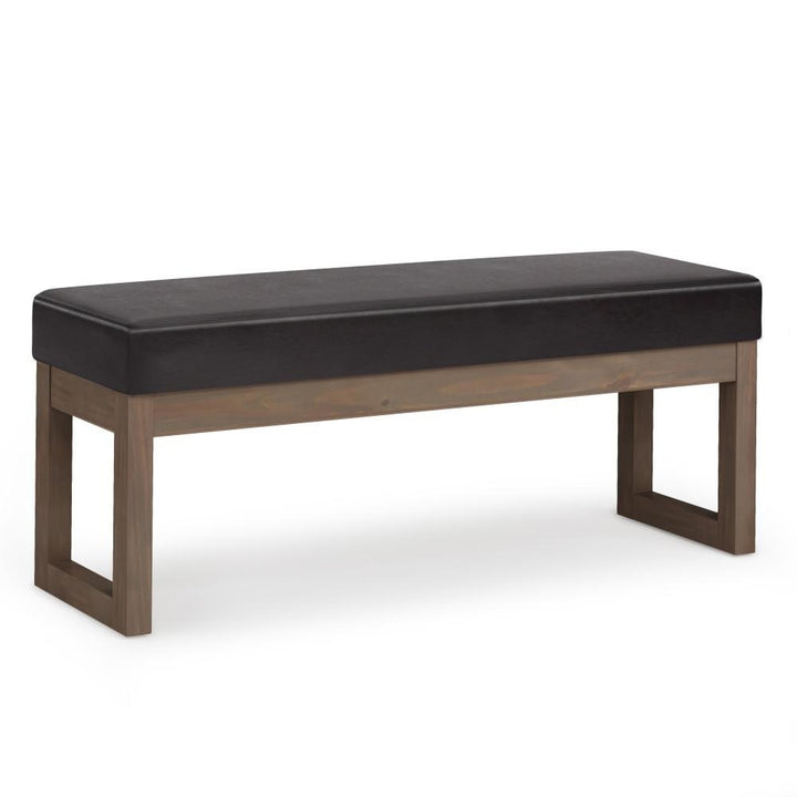 Milltown Large Ottoman Bench in Vegan Leather Image 2