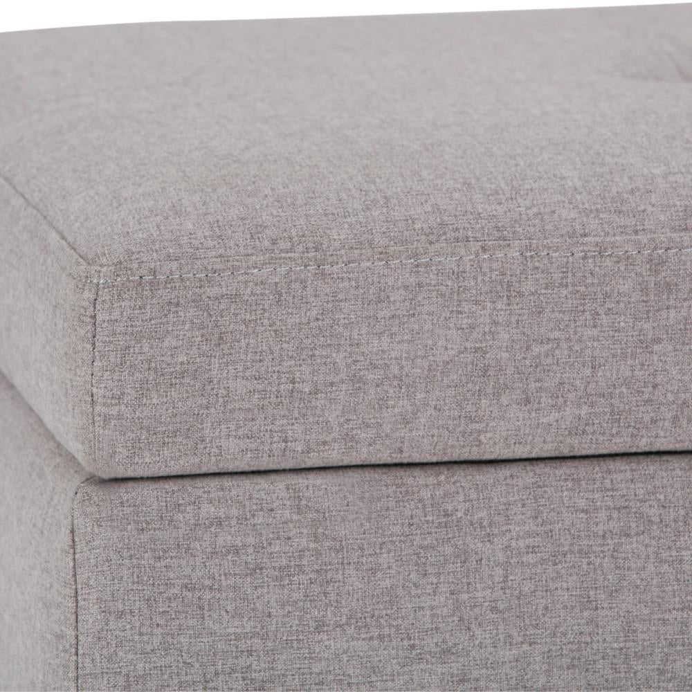 Oregon Storage Ottoman Bench with Tray in Linen Image 4