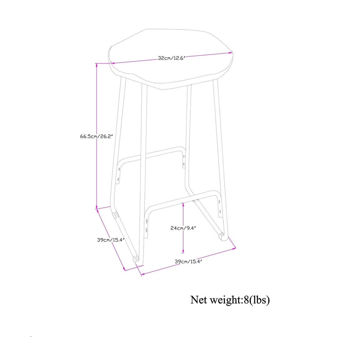 Orson Saddle Counter Height Stool (Set of 2) Image 9