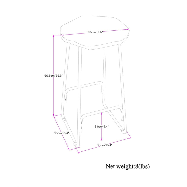 Orson Saddle Counter Height Stool (Set of 2) Image 9