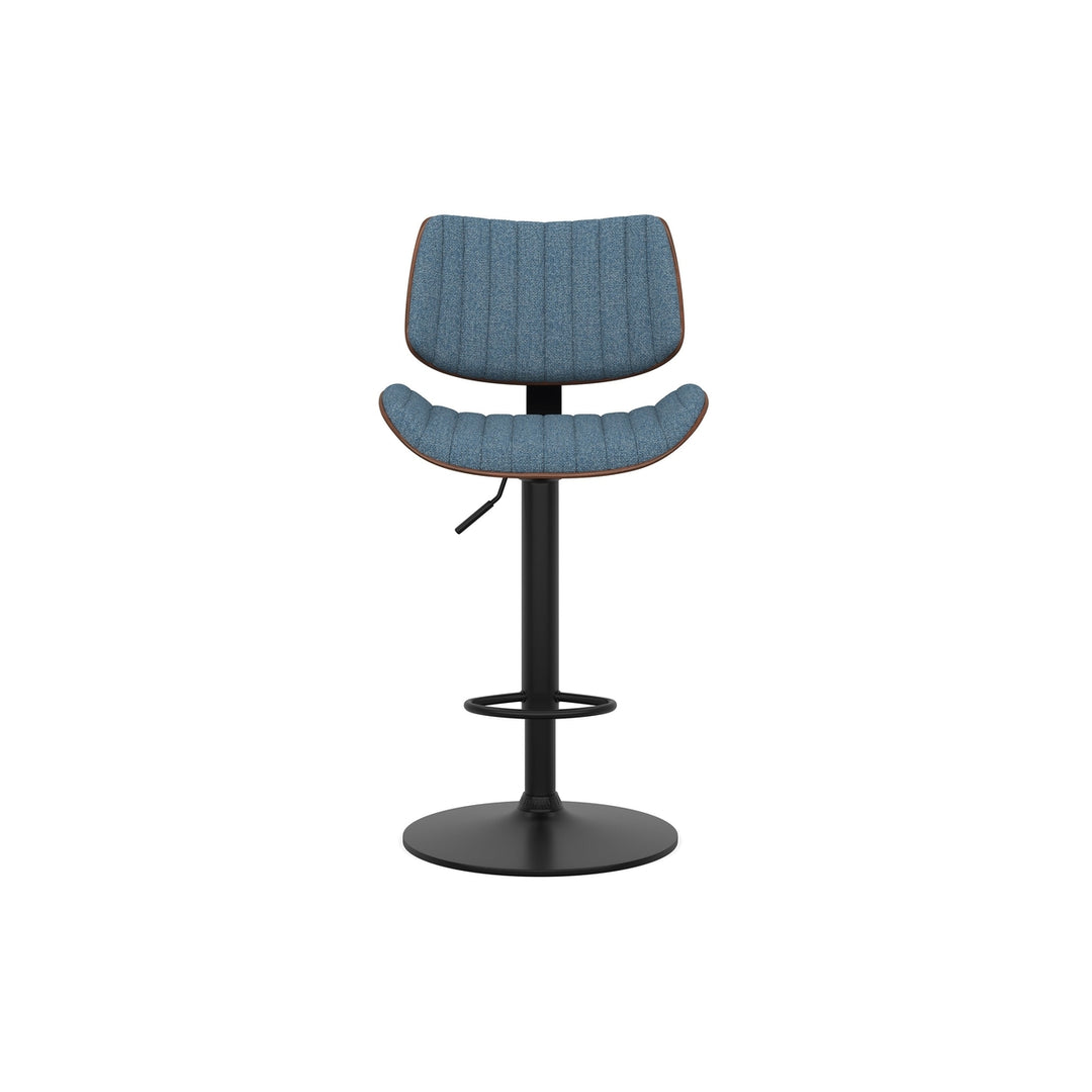 Novak Adjustable Swivel Bar Stool in Linen Image 2