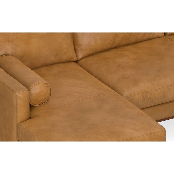 Morrison Left Sectional Sofa Genuine Leather L-Shaped Chaise Couch Modern Design Image 6