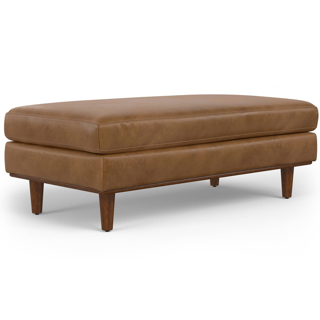 Morrison Large Rectangular Ottoman in Genuine Leather Image 3