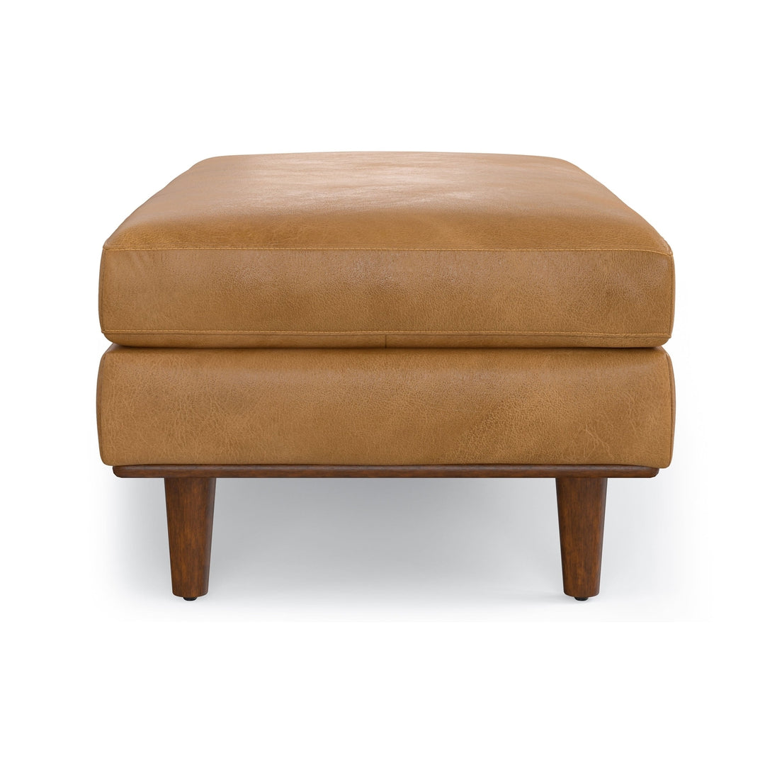 Morrison Large Rectangular Ottoman in Genuine Leather Image 5