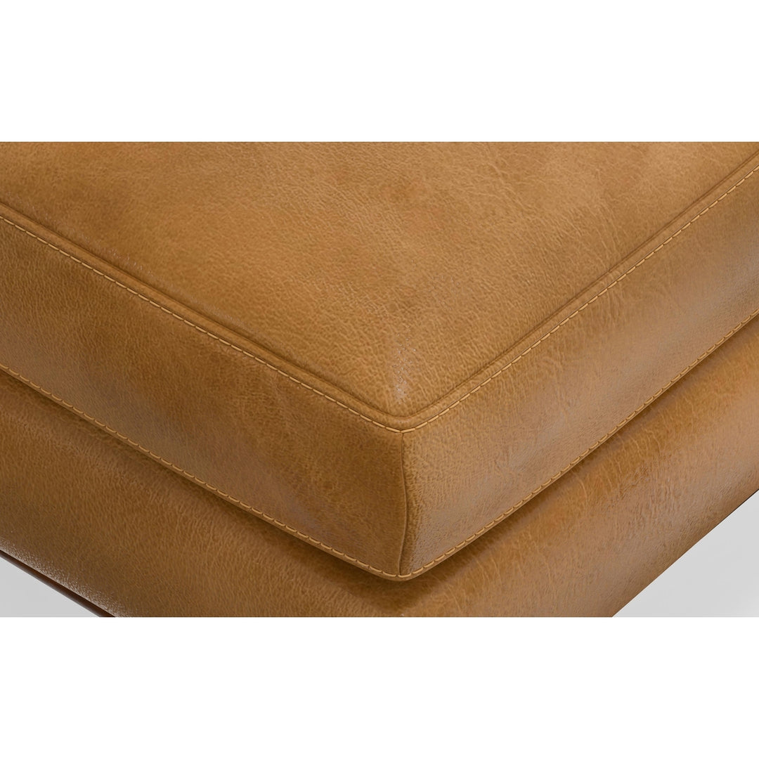 Morrison Large Rectangular Ottoman in Genuine Leather Image 6