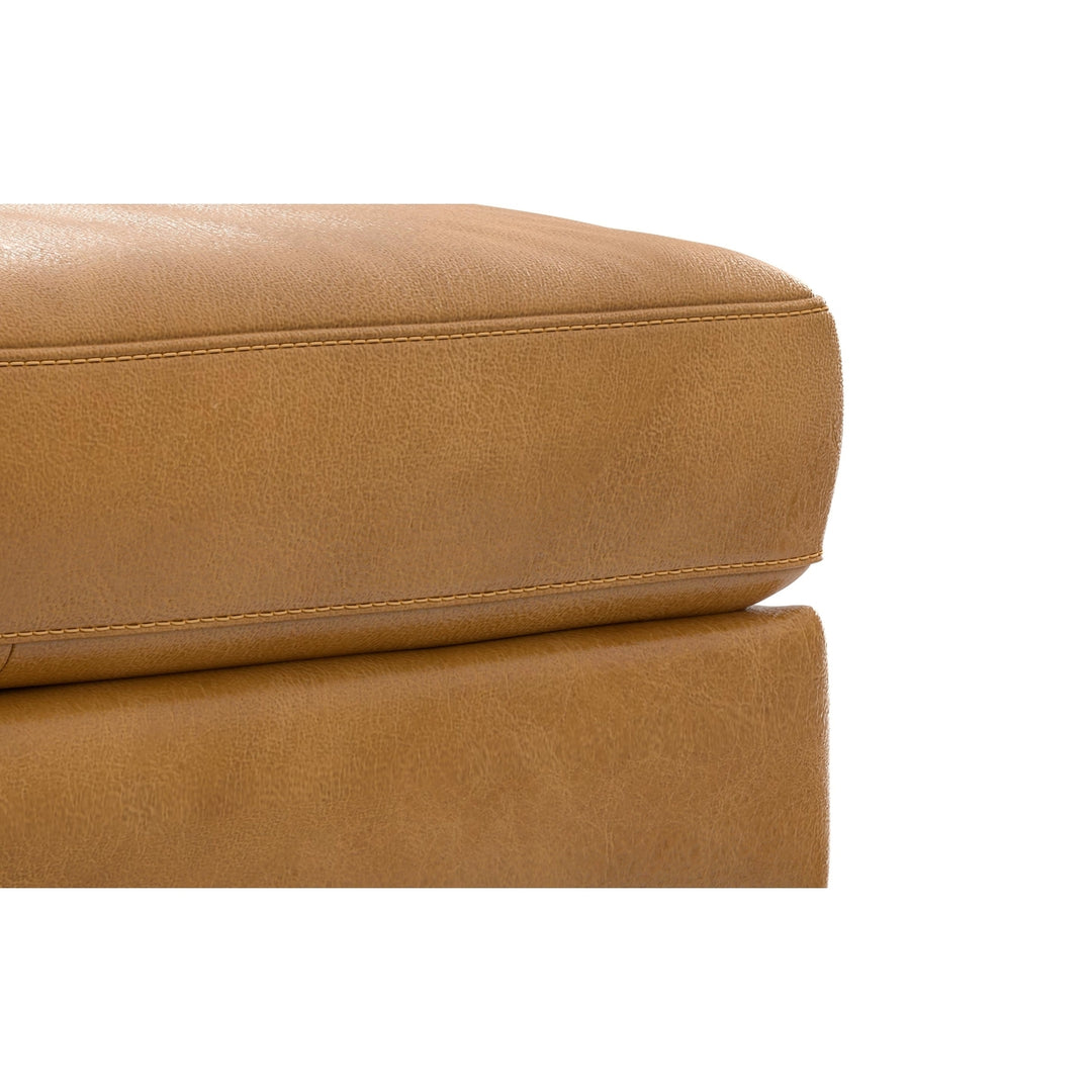 Morrison Large Rectangular Ottoman in Genuine Leather Image 6