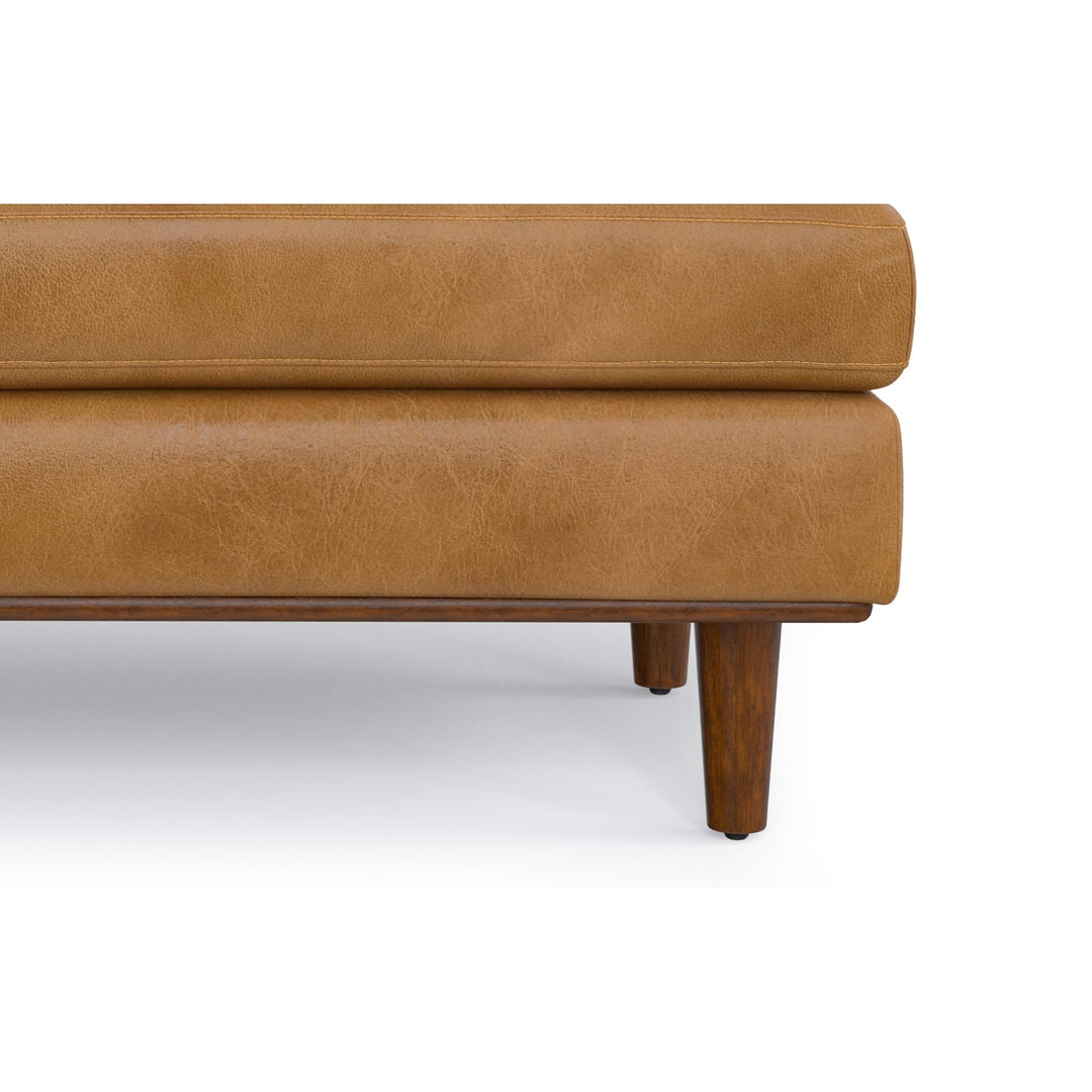 Morrison Large Rectangular Ottoman in Genuine Leather Image 7