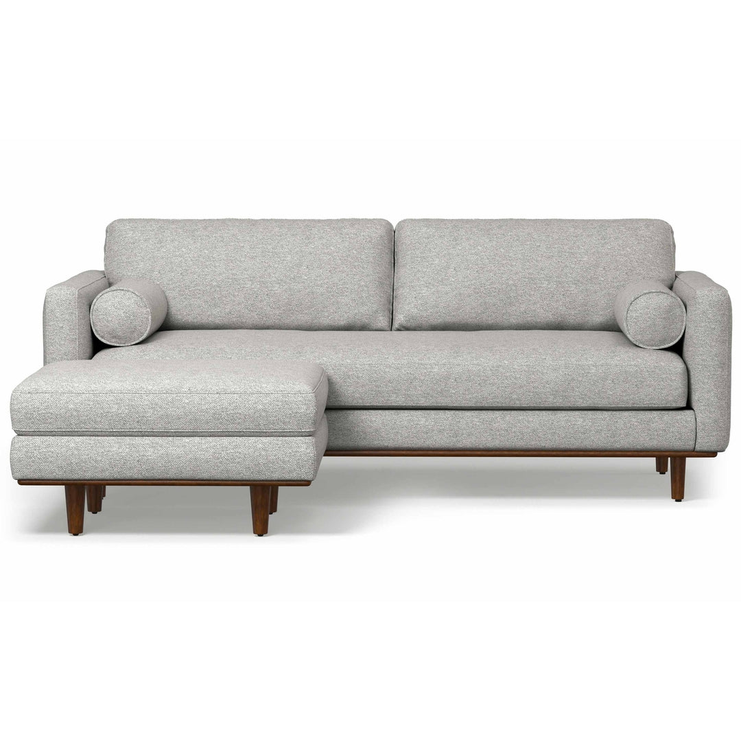 Morrison 89-inch Sofa and Ottoman Set Woven-Blend Fabric Living Room Furniture Image 4