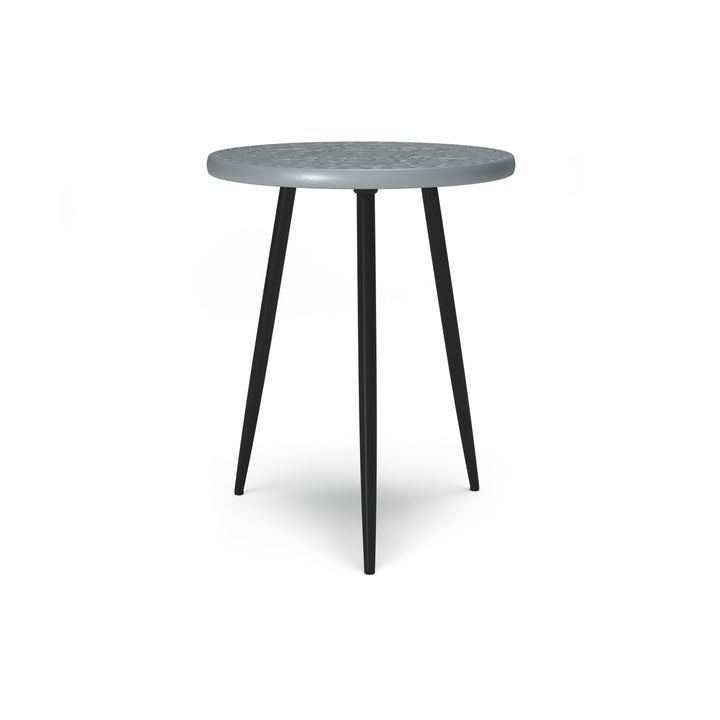 Sherbourne Mango Side Table Round Accent Table with Metal Legs Modern Boho Design Image 2