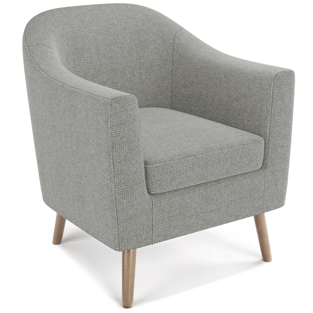 Thorne Accent Chair Contemporary Curved Design Deep Seat Durable Upholstered Fabric Image 2