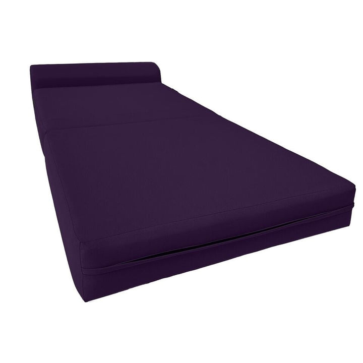 Sleeper Chair Folding Foam Beds, Portable Foldable Bed 6 x 32 x70 Purple Image 2