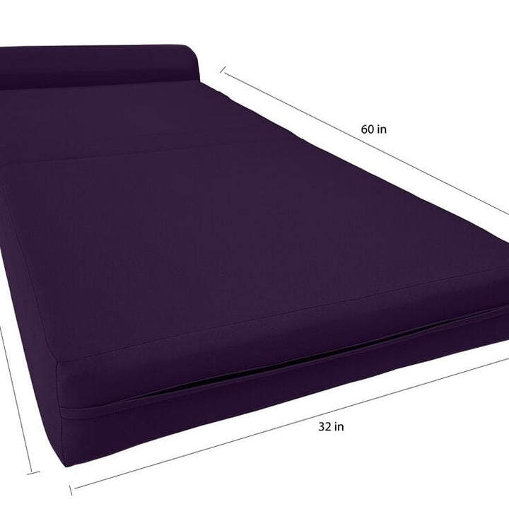 Sleeper Chair Folding Foam Beds, Portable Foldable Bed 6 x 32 x70 Purple Image 6